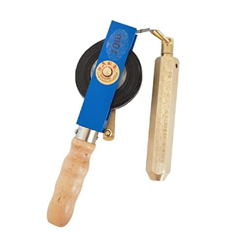 Labstandard Oil Gauge Tape, Oil Tank Level Gauge Oil Tank Measuring Stick, Oil Sounding Tape Steel 5/10/15/20/25/30M For Fuel-Petroleum Brass Plumb Oil Tank Depth Measuring Tape