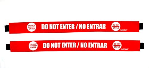 Haylins Do Not Enter Sign with Magnetic Ends English and Spanish Door Barricade Barrier (2 Pack)