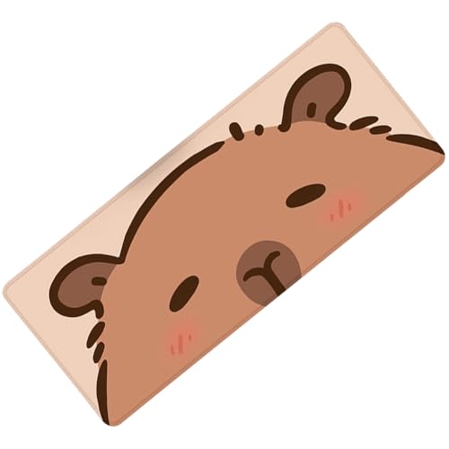 MEZHEN Schreibtischunterlage Capybara Gaming Mauspads XXL Mauspad Desk Mat Anti Rutsch PC Mausmatte Groß Mousepad Capybara Gaming Schreibtisch Zubehör Mat Büro Deko A
