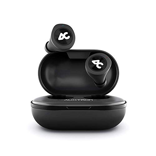 Image of AirBolt 505 True Wireless (TWS) Earbuds - Bluetooth 5.0, Full Touch Earphones, IPX5 Water Resistant, HD Stereo Sound, High Bass, InBuilt MIC, Upto 36 Hours Playtime with Charging Case (Full Black)