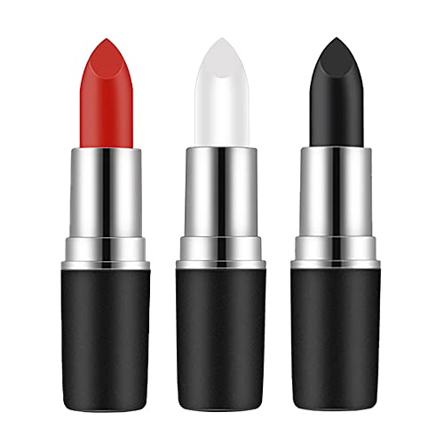 Mysense Face Paint Kit, Clown Joker Makeup Facepaint, Cream Blendable Body Paint Sticks for Halloween Costume SFX Cosplay Party Makeup (Set of 3, Red+White+Black)