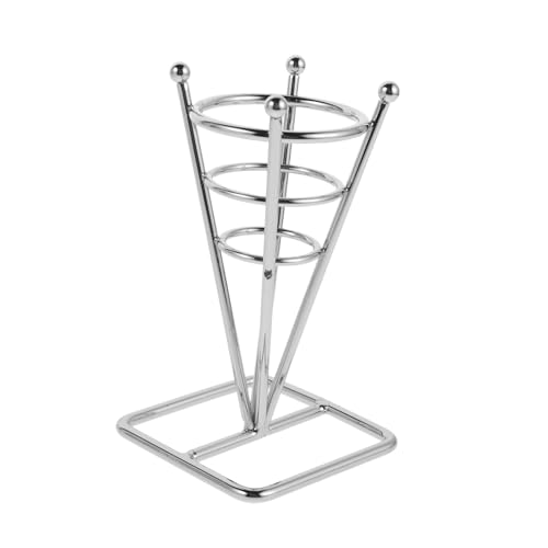TOPPERFUN Soporte de Acero Inoxidable para Conos de Helado y Waffle Exhibidor Modular de Conos de Postre para Cafeterías y Catering Organizador de Presentación para Fiestas Resistente y