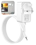 12V 2A Power Supply Adapter Compatible with BT-Openreach ONT-Openreach ONT EchoLife HG612 Fibre-Optic Modem Alexa Echo Dot 4.9Ft Power Cable for ONT ECI Modem LED Strip Lights Router Laptop （White）