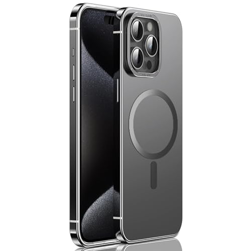 Coque métallique iPhone 15 Pro luxe mat avec protection caméra