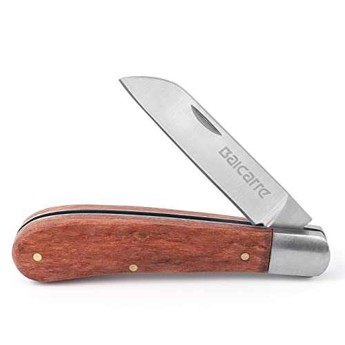 HALNKSZDDD Grafting Gardening Knife, Stainless Steel Folding Garden Budding Knife, Pocket Knife for Grafting Multi Cutting Tool, Weed Bushes Branches Mushroom Pruning Knife