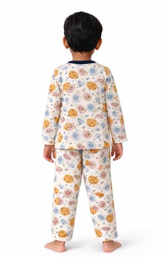 Image of 3BROS BodySuit /Dress for Boys /Girls Full Pajama & Casual Full Sleeves Night Suit Top Combo Kids Set