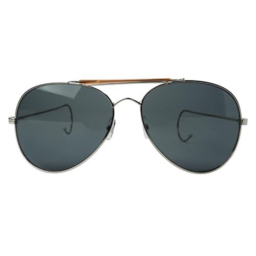 Rothco Aviator Air Force Style 58MM Sunglasses with Case, Smoke Lenses