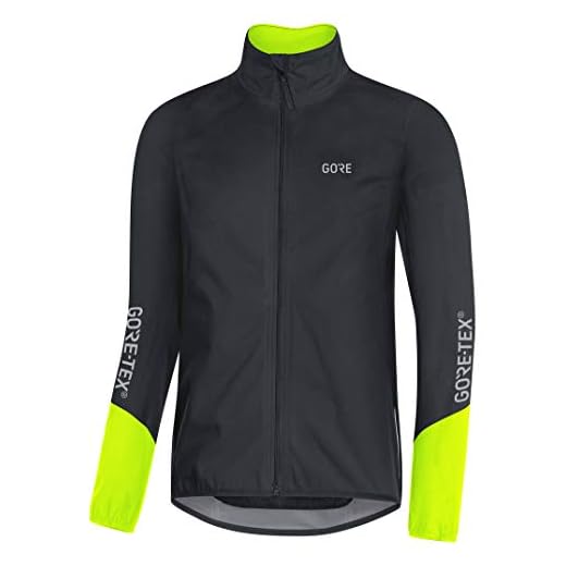GORE Wear C5 Herren Fahrrad-Jacke GORE-TEX, L, Schwarz/Neon-Gelb