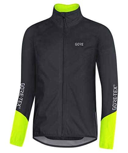 GORE Wear C5 Herren Fahrrad-Jacke GORE-TEX, M, Schwarz/Neon-Gelb