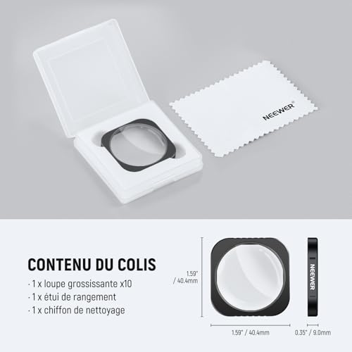 Objectif macro 10X compatible insta360 ace pro accessoire actioncam grossissant neewer ls-c40