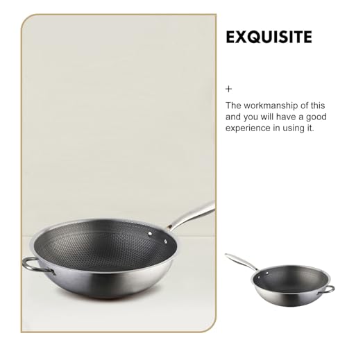 Wok de acero inoxidable OUNONA estilo chino antiadherente miniatura 3