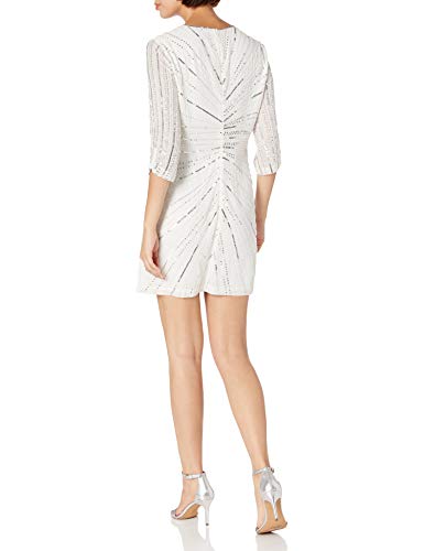 Parker Women's 3/4 Sleeve Mini, Petra Dress, Ivory, 12 #TOP2