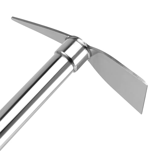 image for KEILEOHO 2 PCS Garden Hoe Pick Axe, Stainless Steel Pick Axe Tool, Hea