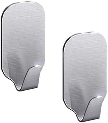 ZOTTI Powerful Self Adhesive Hooks - Heavy Duty Strong J Hook for General Bathroom Kitchen Use Sticky Wall Hooks Waterproof - Stylish Brushed Finish (4)