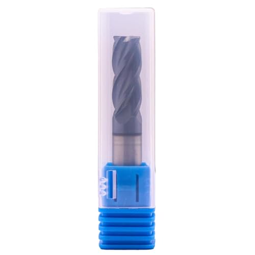 Image of 3 /8 inch 4 Flute Solid Carbide End Mill, 0.03 inch Corner Radius, AlTiN Coated | 30 Degree Helix, 3 /8 inch Cutting Diameter, 3 /8 inch Shank Diameter, 1 inch Length of Cut, 2-1 /2 inch Overall Length