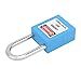 Ymiko Security Padlock with 2 Keys High Strength 1.5in Steel Lock for Industry Machine Manufacturing (Blue)
