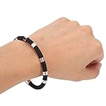 Anti-Static Bracelet Wrist Straps, Adjustable Silicone Anti-Static Bracelet Improve Sleep, Eliminate Body Static Wristband Balance Energy for Women and Men, for Outdoor Winter Sports (Black)