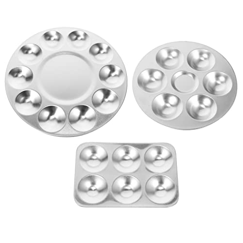 ARTIBETTER 3Pcs Paint Tray Palettes Lightweight Washable Art Painting Trays for Easy Mixing Color Separation for DIY Crafts Professional Artists Students