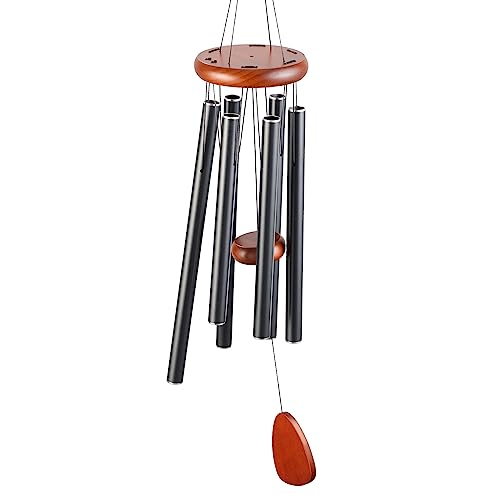 Wind Chimes for Outside Wind Chimes Outdoor Tuned Soothing Melody,Wind Chimes Outdoor Decoration,Equipped with Wooden Wind Catchers with 6 Tuned Tubes Suitability Patio, Garden,Yard