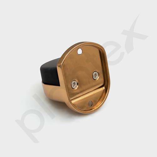 Image of Plantex Premium Floor Mounted Door Buffer /Sound Dampening Rubber Buffer for Bed Room /Living Room /Kitchen /Bathroom Door /Stops for Door - Pack of 1 (Rose Gold)