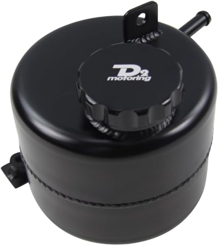 COOLINGBEST Design Pro Aluminum Radiator Coolant Reservoir Expansion Tank with Cap for 2002-2006 BMW Mini Cooper S R52 & 2005-2008 Convertible S R53, Black
