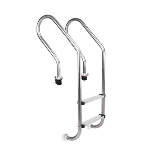 Escalera para piscina con 2 peldaños y pasamanos inoxidable miniatura 1