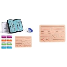 Alcedo Suture Practice Kit32 PiecesInclude Regular Suturing Pad+Large Suture Pad-Perfect for Practice
