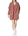 Daily Ritual Teddy Bear Lapel Coat outerwear-jackets, Dusty Rose, US L (EU L - XL)