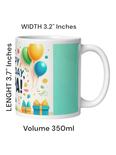 Image of Better Gift Flowers Happy Birthday Papa Customized Mug, Round Shaped Multicolor Themed Coffee Mugs, Mug for Gifting, Gifting Items for Family, Friends & Closed Ones