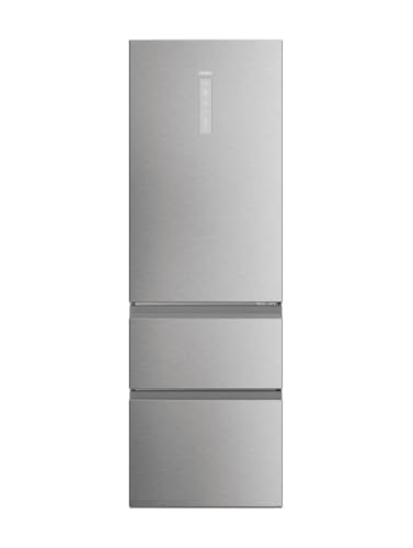 Haier Kühl Gefrierkombination 3D 60 SERIE 5 HTW5618DNMG I 1,85m, No Frost I Ergonomische Gefrierschubladen I Kühlschrank mit Gefrierfach freistehend, Fassungsvermögen 360L I Wi-Fi, smarte Kühlfächer