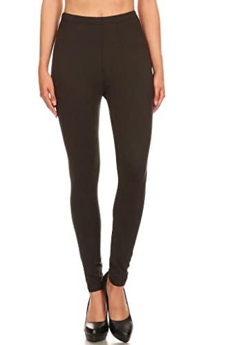 Jvini Women's Ultra Buttery Soft Leggings - Full Length Stretch Tight Pant for Yoga Lounge Essential Black XL