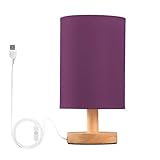 acheter abat jour prune Dimensions de la lampe de chevet et décoration élégante : 13 x 24 cm. Avec différents motifs tendance, de charmantes couleurs vives et une base en bois, les lampes de chevet peuvent ajouter une atmosphère élégante pour décorer votre maison.