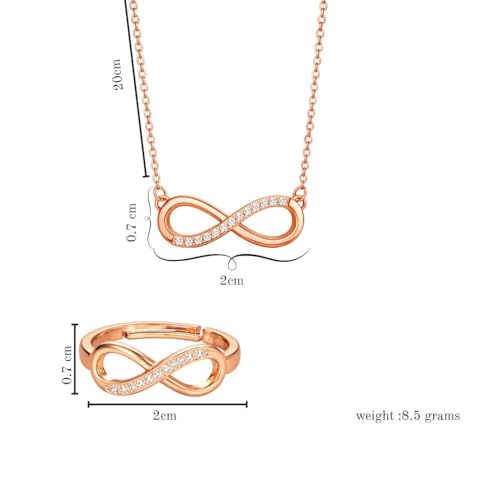 Image of Nilu's Collection Infinity Shape Cubic Zirconia Diamond Bracelet for Women Jewelry for Gift, Adjustable Charm Bracelet