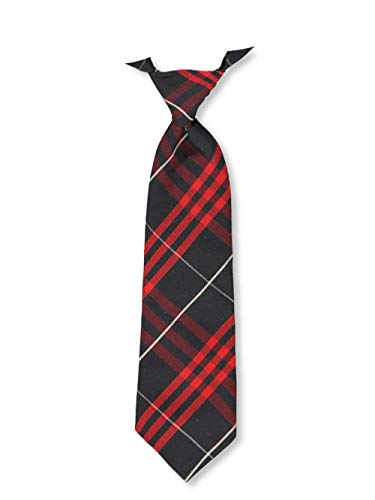 Cookie's Adjustable Banded Necktie with Clip - navy/red/white *plaid #37*, 12