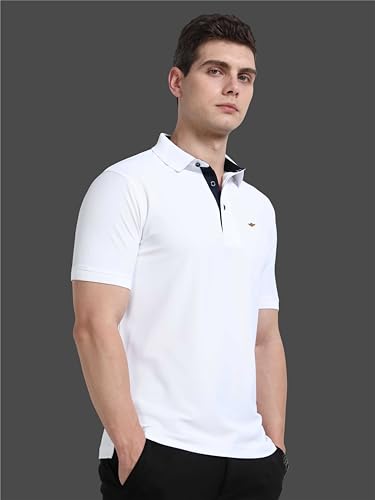 Image of STELLERS Men's Premium Polo T-Shirt Wrinkle Free Quick Dry Soft and Feather Touch Feel Regular Fit