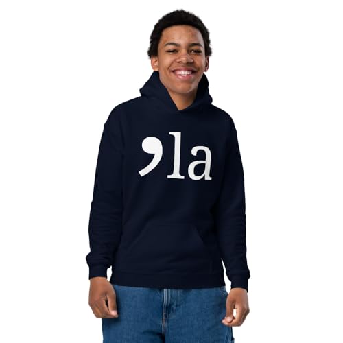 Comma La (Youth heavy blend hoodie) Kamala Harris Walz 2024 for kids boys or girls Election 20242
