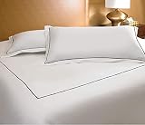 Urban Bedding Border Embroidery Designer Stripe Duvet Cover and Shams Set Feature Delicate Embroider