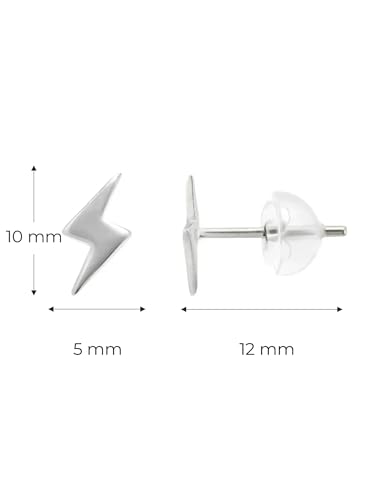 Image of Solid 925 Sterling Silver Stud Earrings for Women & Men, Hypoallergenic 18K Gold Plated & Silver Small Studs, Minimalist Elegant Earrings for Birthday, Party, Daily Gift