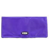 Big Skinny Women's Executive Bi-Fold Checkbook Slim Wallet, Holds Up to 40 Cards, Purple
