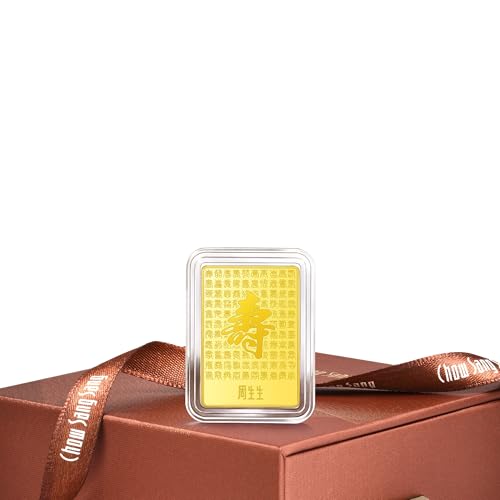 CHOW SANG SANG 999.9 24K Pure Gold Chinese Gifting Collection Blessing Longevity Ingot Pendant for Women & Men 960589 Price-by-Weight 5g Gold