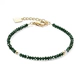 Coeur de Lion COEUR DE LION Little Twinkle bracelet golden-dark green, Crystal, Yellow