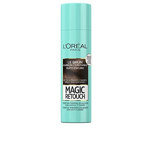 L'Oreal Paris Magic Retouch Spray Retoca Raíces y Canas, Castaño Oscuro, 150 ml (Paquete de 1)