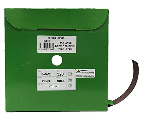 Miniatura 14 de Rollo de lijado de 1" x 50YD, A/O, J-wt respaldo de tela de algodón (P80)