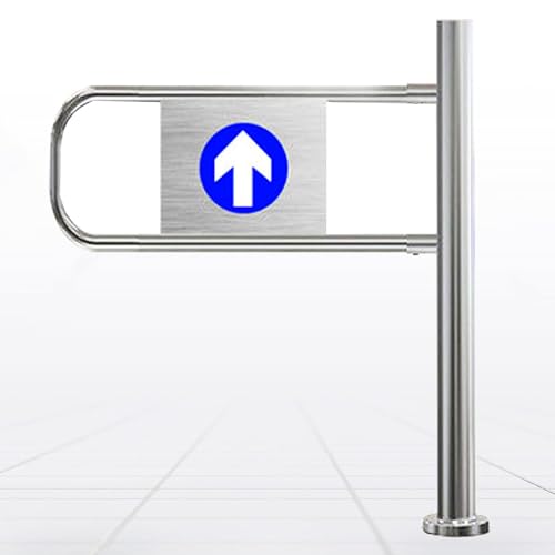 Cancello a Battente con Ritorno Automatico - Porta di Sicurezza unidirezionale per supermercati, biblioteche e Negozi, con Funzione di Chiusura Automatica, 80x97 cm, meccanismo a Molla resis
