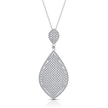 TILO JEWELRY Sterling Silver Large Cubic Zirconia Tear-Shaped CZ Pendant Necklace, 18