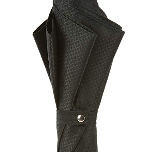 Pasotti Black Umbrella With Silver Toned Lion Handle #TOP2