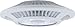 RAB Lighting CLED78W Ceiling Light with 78W 6 X 13W Cool LED and Clear Lens, Bilevel White