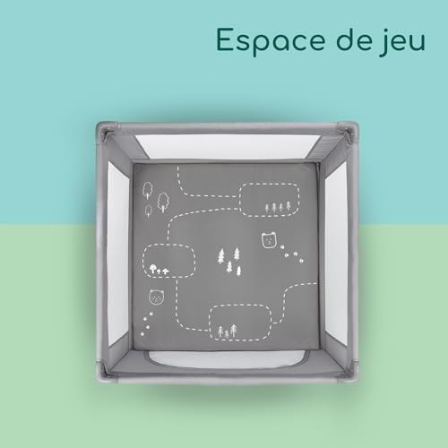Lit parapluie Bebeconfort Adonis lit bébé 2-en-1 pliable compact gris
