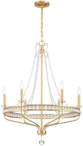 Crystorama Seville 6 Light Aged Brass Chandelier