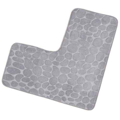 Tapis de bain minimaliste antidérapant texturé format L 80 cm - 2